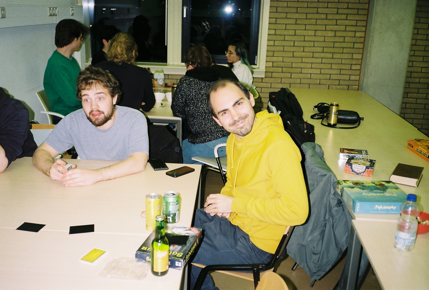 Blaž and Jonathan playing Saboteur