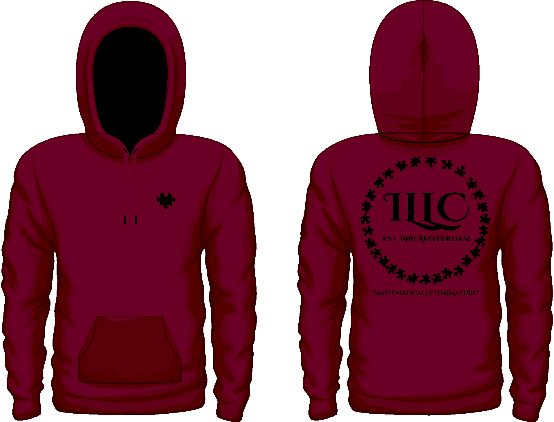 Minimalistic ILLC puzzle logo